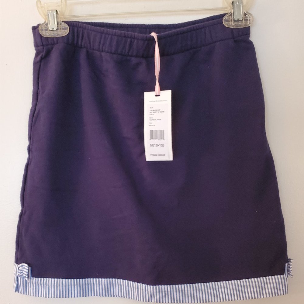 Vineyard Vines Navy Blue Knit Skirt with Bows Girls Size M (10-12)